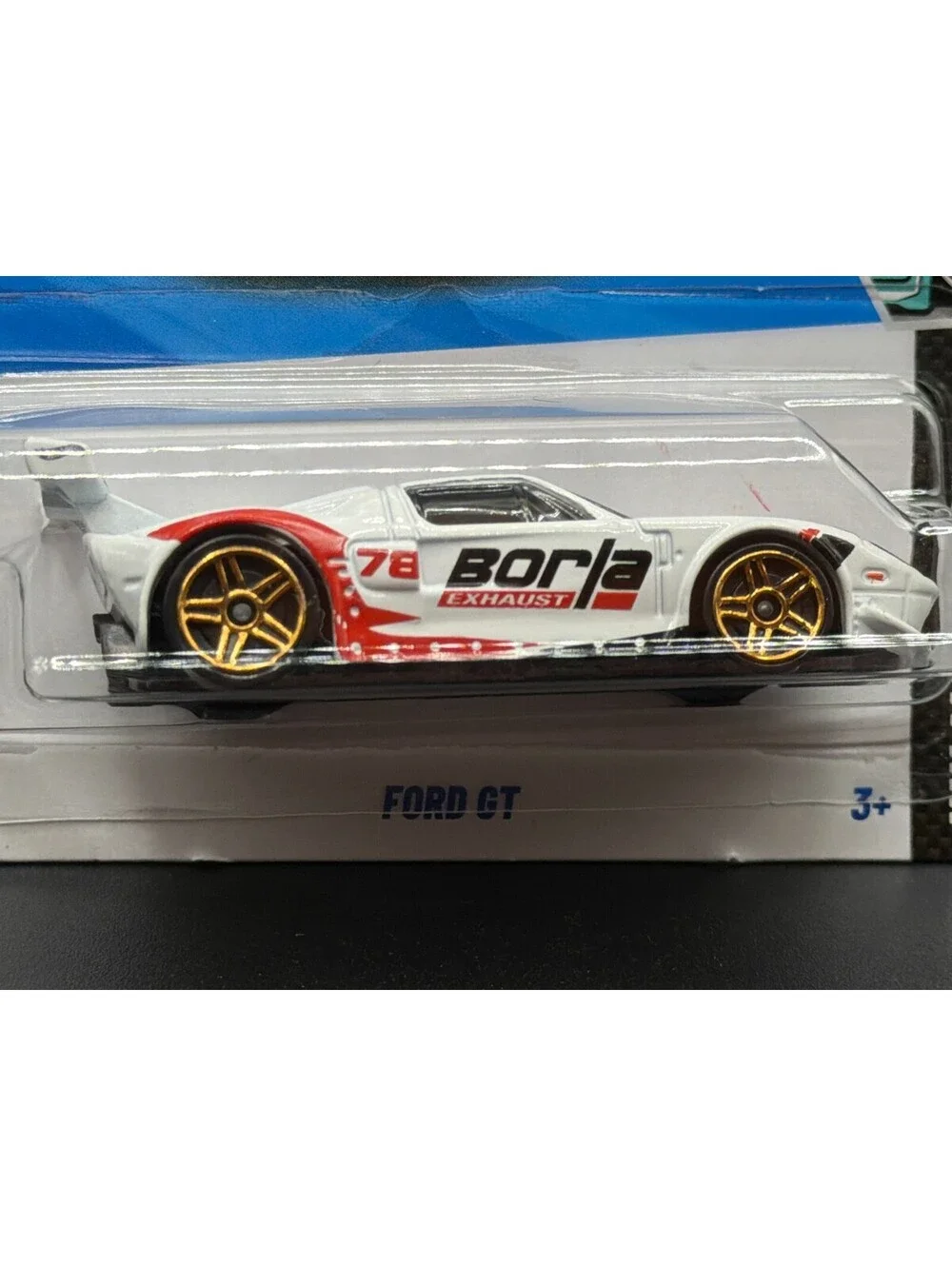 Hot Wheels Ford GT Borla White Red Gold HW Modified 159/250 Diecast Car New